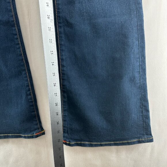 True Religion Jeans Womens 29 Becca Mid Rise Flap Bootcut Dark Washed Denim Blue - Picture 13 of 13